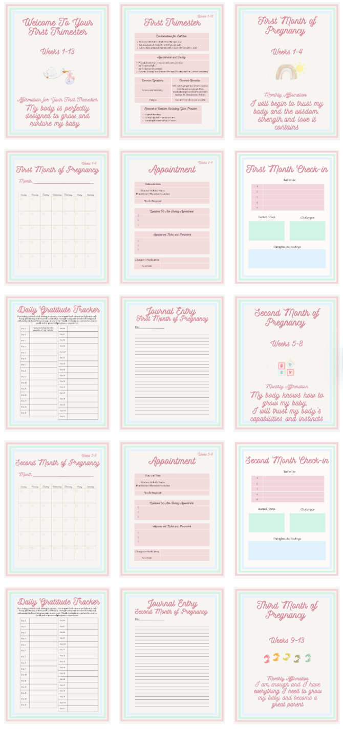 Prenatal Planner with Logo (Digital Download)