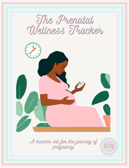 Prenatal Wellness Tracker with Mom-To-Be Artwork (Digital Download)